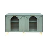 Accent Cabinet Lacquered Wooden Cabinet with 4 Glass Doors Sideboard Buffet Server Cabinet Storage W1435P170161
