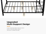 Metal Bunk Bed, Heavy Duty Full Over Queen Bunk Beds with 5 Extra Support Legs, 990 lbs Capacity, W5635P539715