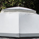 10' x 12' Outdoor Gazebo, Patio Gazebo Canopy Shelter w/ Double Vented Roof, Zippered Mesh W2225142547