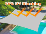 12'X16' Light Grey HDPE sunshade sail 37448040