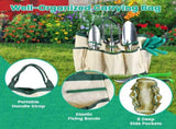 13Pcs Garden Tool Kit, HeavyDuty Aluminum Alloy Gardening Tools with AntiSlip TPR Handles, Oxford 58681467