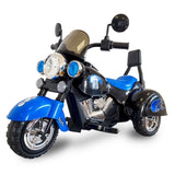 ZNTS Kids Ride On Motorcycle Toy, 3-Wheel Chopper Motorbike with LED Colorful Headlights, Blue Riding on W1629P149047