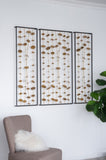 Set of 3 Metal Decorative Wall Art with Black Frame, Wall Decor for Living Room Bedrrom Entryway W2078130317
