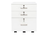 White Wood Grain Density Board Three Drawers Wooden Filing Cabinet 50763248