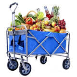 Outdoor Garden Multipurpose Micro Collapsible Beach Trolley Cart Camping Folding Wagon W321P206511