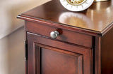 Modern Transitional Design 1pc Side Table/Nightstand Storage Cabinet Cherry Color USB Outlet B011P191196