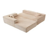 Compression Sectional Couch with Comfy Chaise, Boneless L Shape Sofa with Deep Seat, Minimalist 01595476