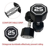 Premium Octagonal Dumbbells, Large Numbers Hard Chrome Plated Handle Dumbbells to Assist with 89610946