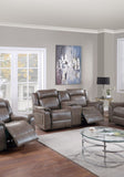 Contemporary Power Motion Loveseat w Console 1pc Couch Living Room Furniture Dark Coffee Breathable B011133395