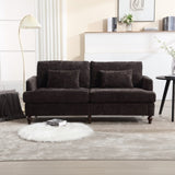 COOLMORE Mid Century Modern chenille Fabric Loveseat sofa, 2-Seat Upholstered Loveseat Sofa Modern W395P151900