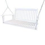 ZNTS Front Porch Swing with Armrests, Wood Bench Swing with Hanging Chains,for Outdoor Patio ,Garden W49591496