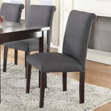 ZNTS Transitional Blue Grey Polyfiber Chairs Dining Seating Set of 2 Dining chairs Plywood Birch Dining HSESF00F1543