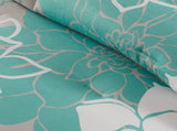 Printed Cotton Sateen Comforter Set Aqua Cal King B03596887