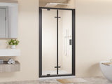 Framed Bi-fold Pivot Shower Door 30"x72" Space-saving Folding Shower Enclosure, 1/4" Clear Tempered W3048P469288
