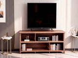 Dark Brown Particle Board TV Stand, 70.07"15.75"24.4" Double Layer Entertainment Center with Open 05126752