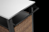 Single door bar cart,Outdoor Kitchen Wicker Island Rolling Cart & Storage Cabinet, Wheels and W640P256896