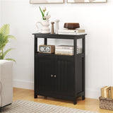 Black Bathroom Floor Cabinet Freestanding Storage Organizer 62241172