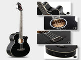 GMB101 4 string Electric Acoustic Bass Guitar w/ 4-Band Equalizer EQ-7545R Black 88915173