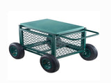 Rolling Garden Cart with Seat, 400 lbs Capacity, Heavy-Duty Wheeled Work Stool, for Lawn, Patio & 65595451