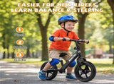 Toddler Balance Bike for 2-5 Years - Adjustable Height, 6.3LBS Lightweight & 11" Foam Tires-Black 40213310