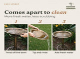 Bronze Bird Bath for Outside, 28 in Pedestal Birdbath 97381586