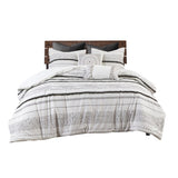 Full/Queen Cotton Printed Duvet Cover Set with Trims B03596487