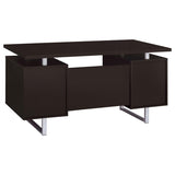 Cappuccino 2-drawer Floating Top Office Desk B062P145425