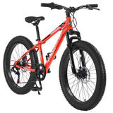 ZNTS S24109 24 Inch Fat Tire Bike Adult/Youth Full Shimano 7 Speeds Mountain Bike, Dual Disc Brake, W1856107353