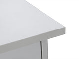 Double Edged Manicure Nail Table with Drawer White 93233881