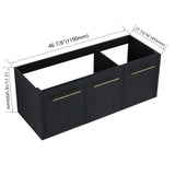 48 Inch Wall-mounted Bathroom Vanity -BVB09148BCT W999P174663