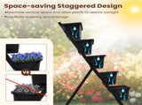 5-Tier Vertical Raised Garden Bed with Removable Planter Boxes & Drip Trays 82255358