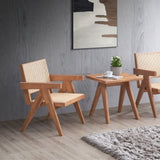 Beige and Natural Accent Chair B062P209169
