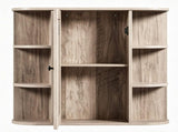 Bathroom Wall Cabinet Featuring 1 Mirrored Door 3 Shelves on Each Side MDF Construction with 57813692