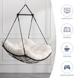 Hammock Chair Swing with Cushion - Outdoor Indoor Hanging Hammock Chair for Patio, Porch, Bedroom, 90202965
