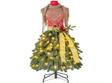 5 FT Pre-lit Mannequin Artificial Christmas Tree Dress Form 99641371