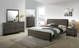 Ioana Antique Grey Finish Wood Bed Room Set, King Size Bed, Dresser, Mirror, Night Stand, Chest T2574P202570