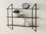 3-Tier 20"W Wood Bracket Shelves, Walnut 28314213