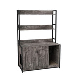 Large Cat Litter Box Enclosure Shelf Storage, Hidden Cat Washroom Furniture, Wooden Cat House W578P303859