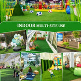 4FTX10FT Outdoor Artificial Grass Runner Rug, Thick Realistic Fake Grass Roll Decor Patio Balcony 25335373