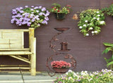 37.8 inch Bird Bath and Solar Bird Feeders Combo with Flower Planter Pedestal, Weather Resistant 60319630
