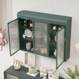3 Door Arched Wall Mounted Glass Cabinets for Kitchen, Living Room and Bathroom W757P221504