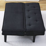 This 66-inch corduroy sofa bed flexibly adapt to the living room, apartment and bedroom, and it W3371P311444