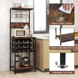 Freestanding Wine Rack with Glass Racks 82633098