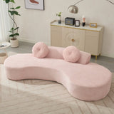105.5''Curved Sofa, Modern Minimalist Sofa, Cloud Couch Sofa 3-4 W2108P196836