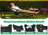 Outdoor Reclining Camping Lounge Chair 95&deg-160&deg Adjustable Angle Carbon Steel Frame Heavy Duty 28821678