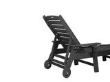 Set of 2 Lounge Outdoor, Oversized Chaise Lounge with 5 Positions, HDPE, Patio Lounge W2103P254673