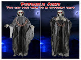 6.4 ft Halloween Standing Grim Reaper Automatic Arm Movement 08131336