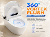 Smart Toilet with Bidet Seat,Auto Open/Close Seat, Foot Sensor, LED Display,Night Light, Warm Water W3598P508843
