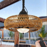 Waterproof Outdoor Ceiling Fan with Lights Remote Control W2738P242334