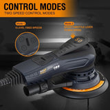 Electric 5mm Random Orbital Sander with Tool Case, Variable Speed Palm Sander with Brushless Motor, T3177P305057